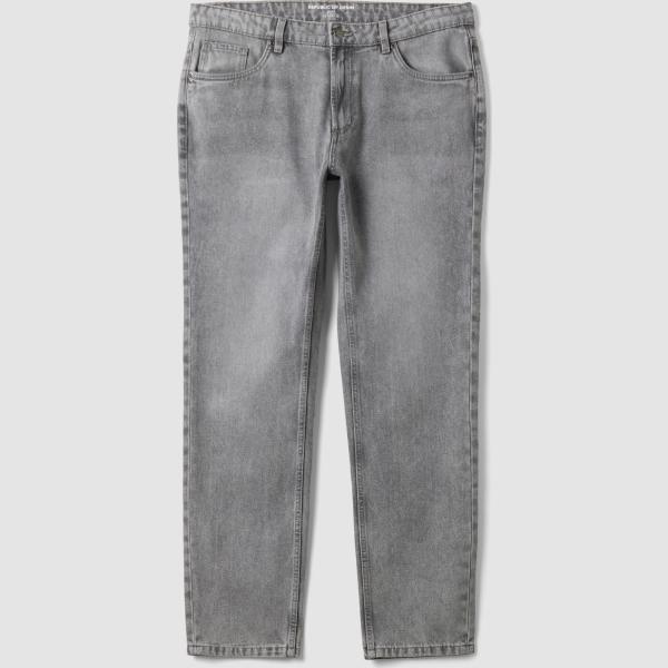 Vaqueros slim fit hombre light gray efecto lavado con cremallera viscosa Republic Of Denim
