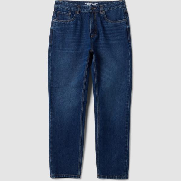 Vaqueros rectos hombre dark blue con cremallera denim Republic Of Denim