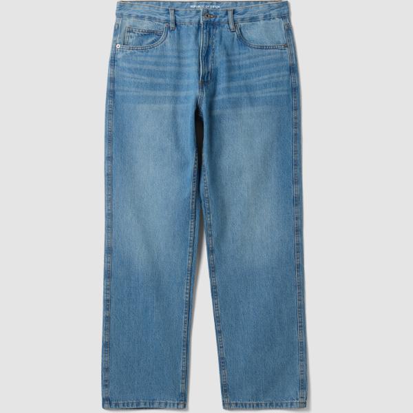 Vaqueros hombre medium blue efecto lavado con cremallera denim Republic Of Denim