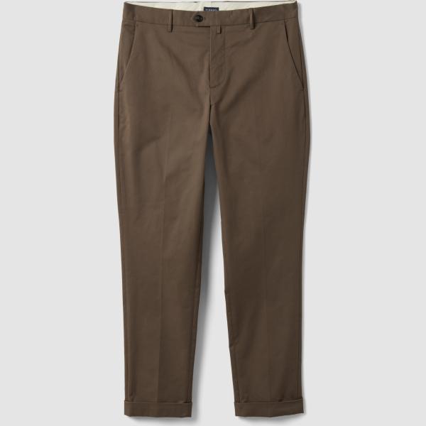Pantalones hombre marrón oscuro con cremallera Piombo Contemporary