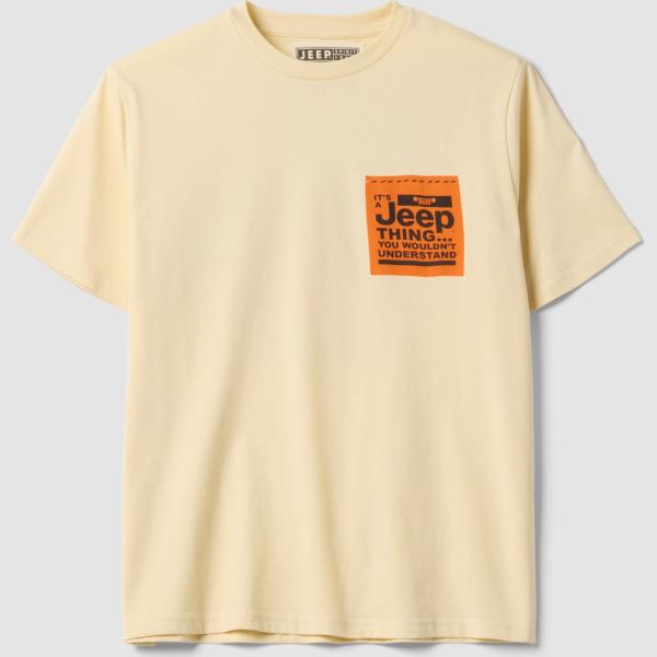 Camiseta hombre sand beige con diseños maxi de manga corta Jeep