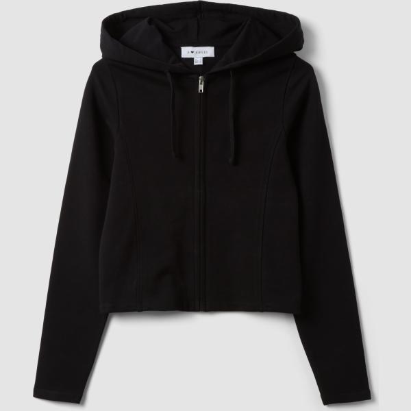 Sudadera con capucha mujer light gray cuello con capucha corto de manga larga con cremallera algodón B.angel