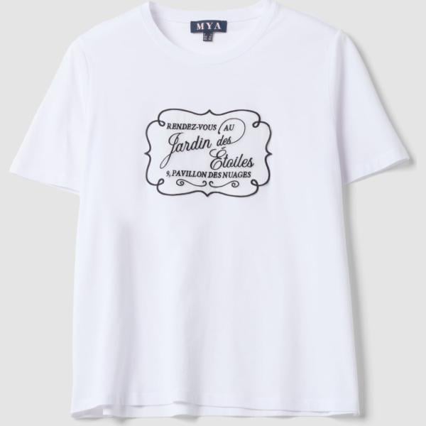 camiseta Mya blanco con diseños