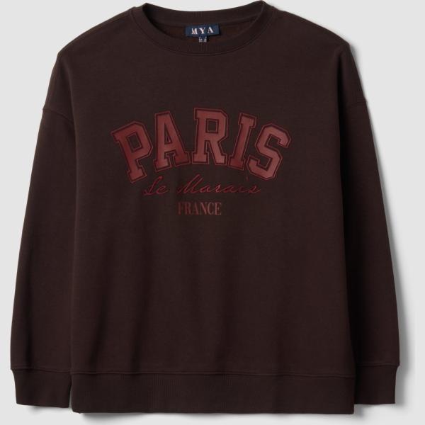 Sudadera mujer con diseños largo de manga larga algodón Mya
