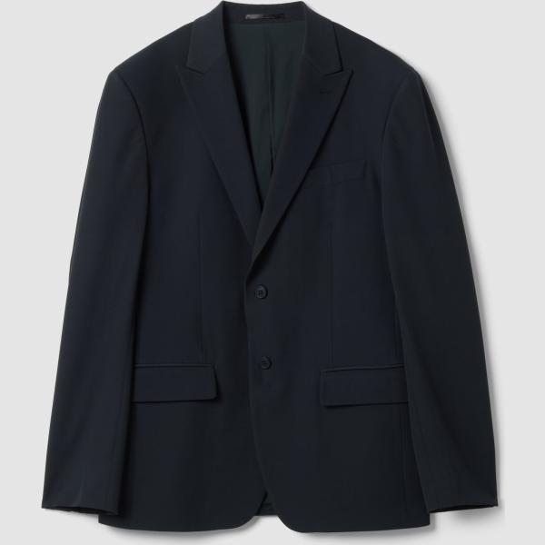 Chaqueta hombre completo dark blue cuello rever largo de punta viscosa Piombo