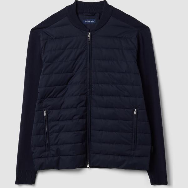 Chaqueta hombre dark blue de punta con cremallera algodón Piombo Tech