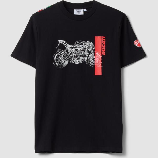 Camiseta hombre jet black con diseños largo de manga corta Ovs
