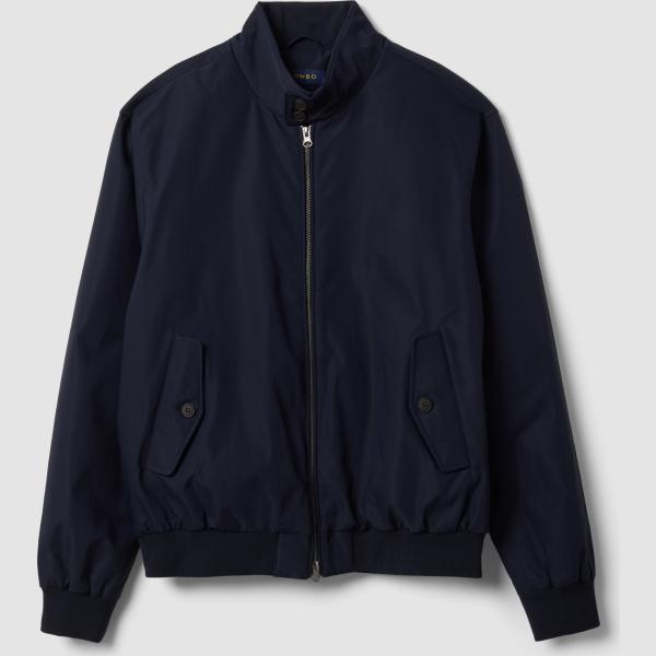 Chaqueta hombre dark blue cuello alto largo con cremallera Piombo