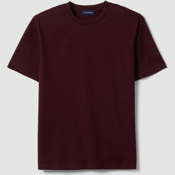 Camiseta hombre marrón oscuro corto de manga corta de punta Piombo Contemporary