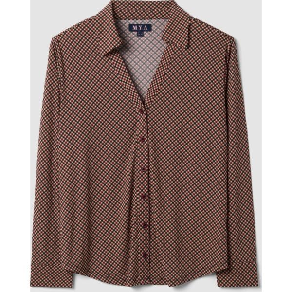 camisas Mya gris de cuadros