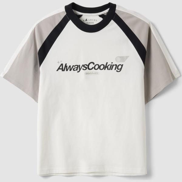 Camiseta hombre ivory white con diseños corto de manga corta B.angel