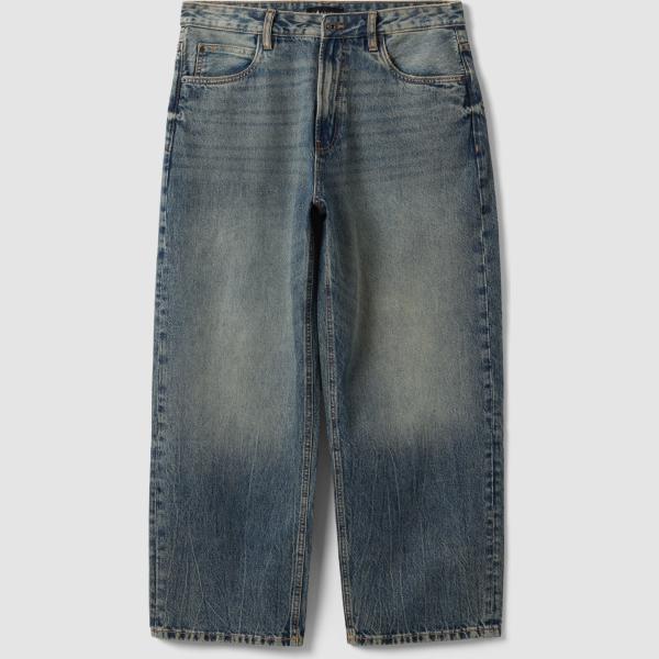Vaqueros hombre gris oscuro corto denim B.angel