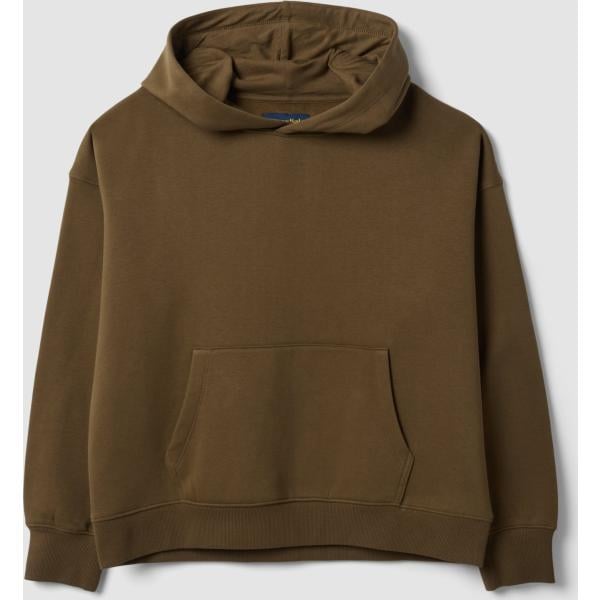 Sudadera con capucha mujer marrón oscuro cuello con capucha largo de manga larga algodón Ovs