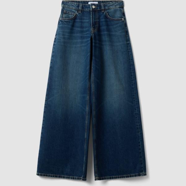 Vaqueros mujer dark blue cintura baja con cremallera denim B.angel