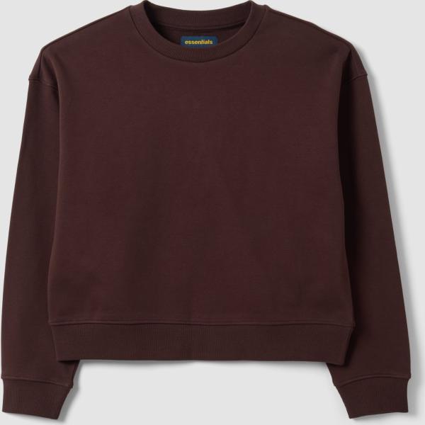 Sudadera con capucha mujer marrón oscuro cuello con capucha de manga larga algodón Ovs