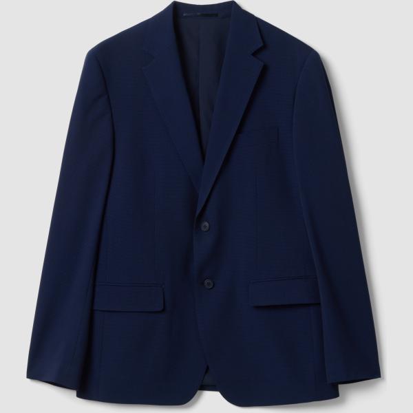 Chaqueta hombre completo dark blue cuello rever largo viscosa Piombo