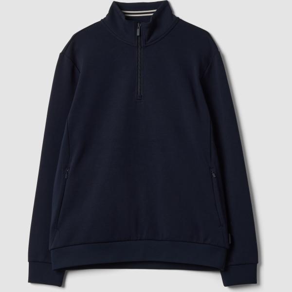 Sudadera hombre dark blue cuello alto corto de manga larga con cremallera Piombo Tech