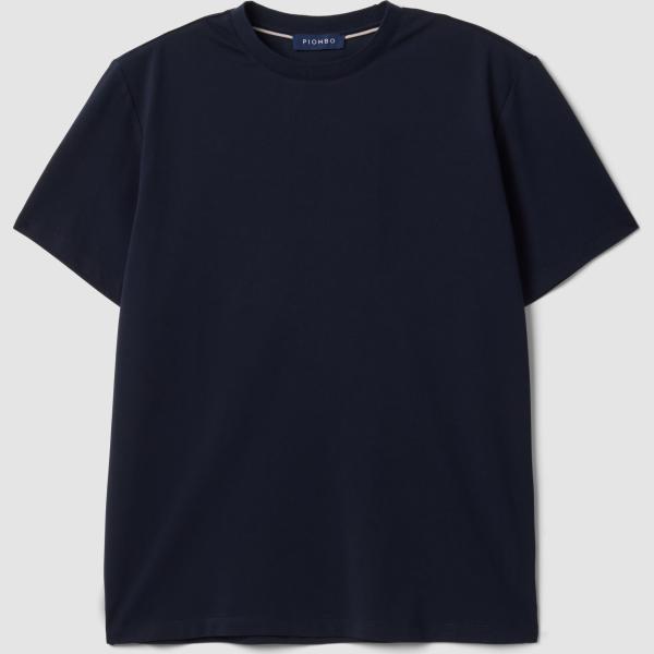 Camiseta hombre dark blue largo de manga corta algodón Piombo Tech