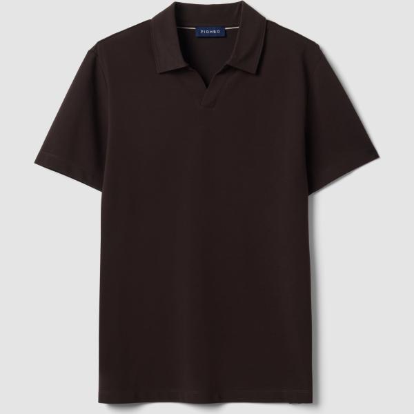 Polo hombre light gray cuello clásico Piombo Tech