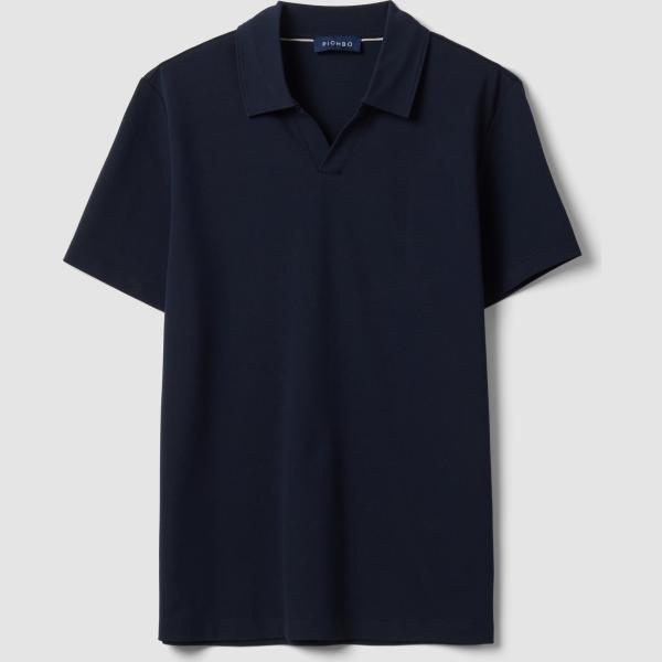 Polo hombre dark blue cuello clásico Piombo Tech