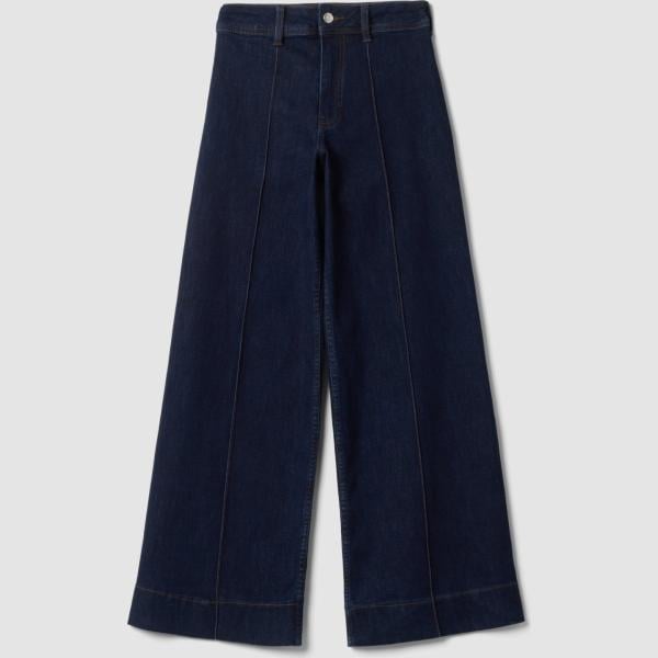 Vaqueros mujer dark blue corto cintura alta con cremallera denim Republic Of Denim