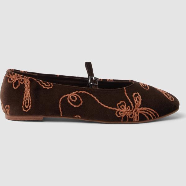 Bailarinas mujer light gray de flores Les Copains