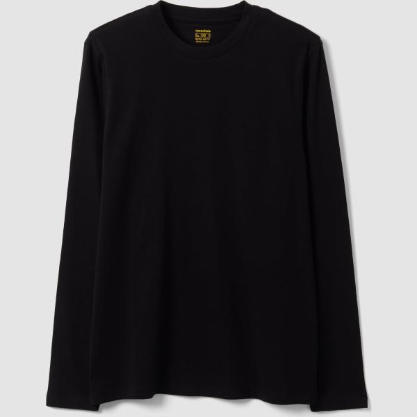 Camiseta hombre jet black largo de manga larga Ovs