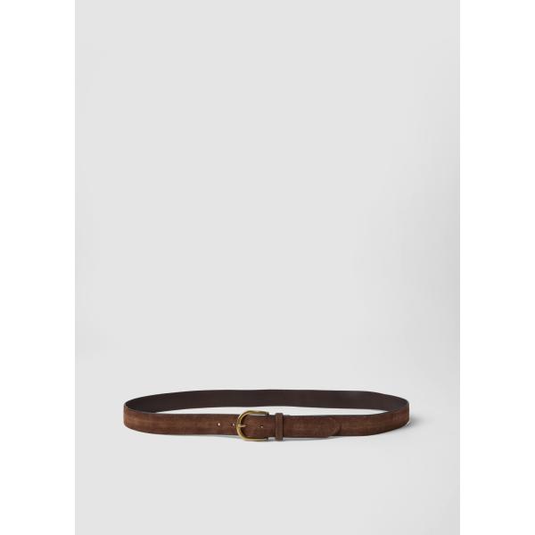 Cinturón hombre light gray efecto ante con hebilla piel Piombo Contemporary