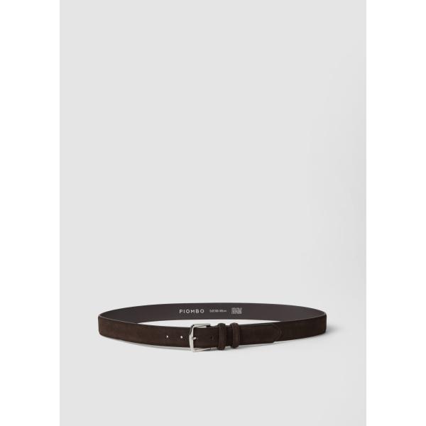 Cinturón hombre light gray efecto ante con hebilla piel Piombo Contemporary