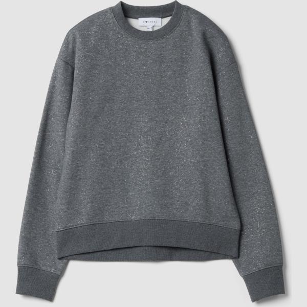 Sudadera mujer gris oscuro con diseños de manga larga algodón B.angel
