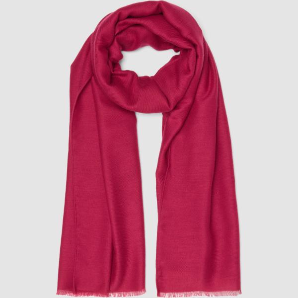 Bufanda mujer light gray con flecos Piombo
