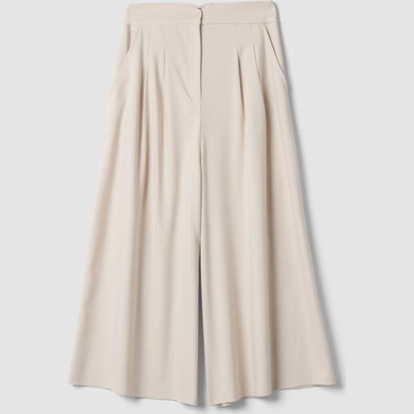 Falda mujer ivory white corto con cremallera viscosa Piombo Contemporary