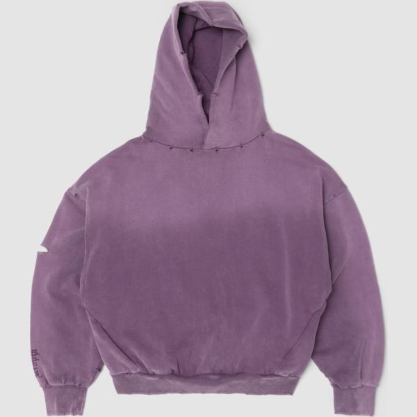 Sudadera hombre dark purple efecto lavado largo de manga larga Utopja