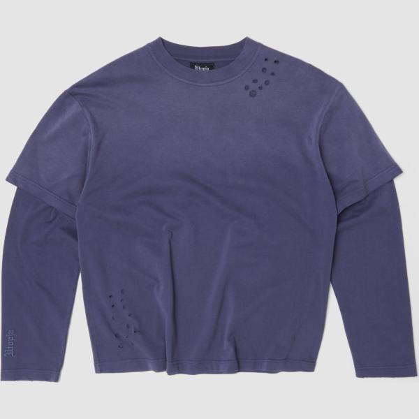 Camiseta hombre light gray corto de manga larga Utopja