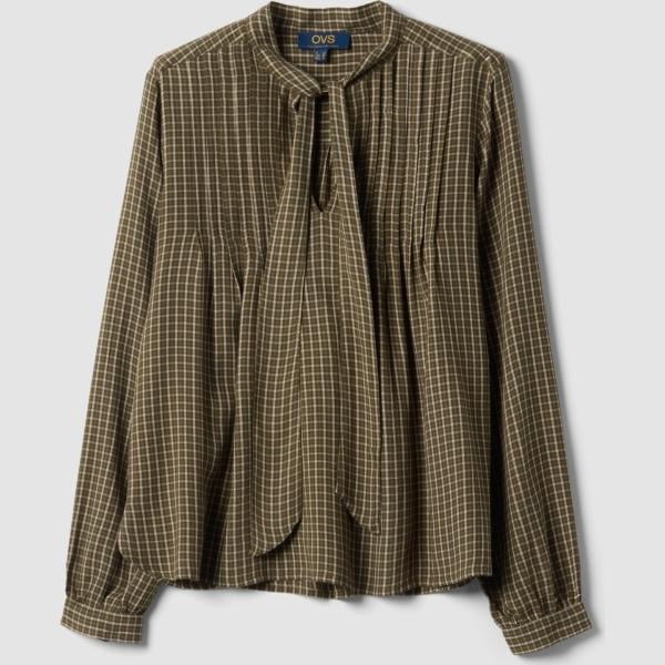 blusas Ovs marrón de cuadros