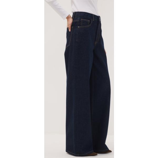 Vaqueros mujer dark blue efecto lavado con cinturón denim Republic Of Denim