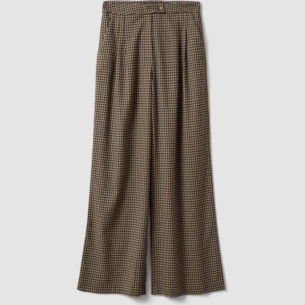 pantalones Piombo marrón de cuadros
