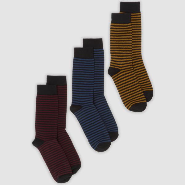 Calcetines hombre dark blue de rayas Ovs