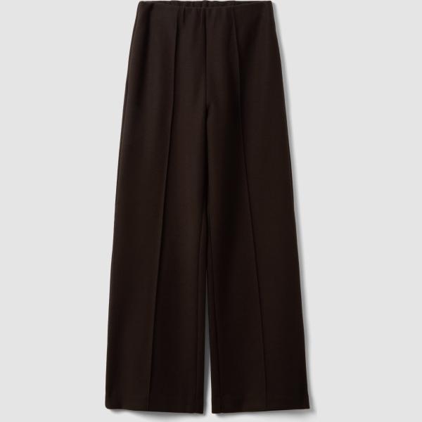 Pantalones mujer marrón oscuro corto viscosa Les Copains