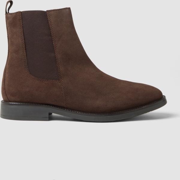 Botines hombre chelsea marrón oscuro conjunto piel Piombo Contemporary