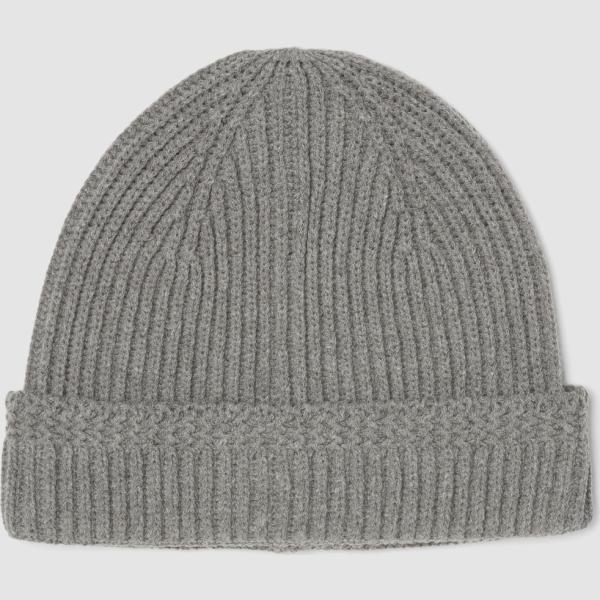 Beanie hombre light gray algodón Ovs