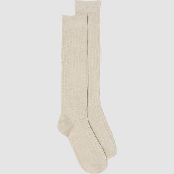 Calcetines mujer sand beige maxi algodón B.angel