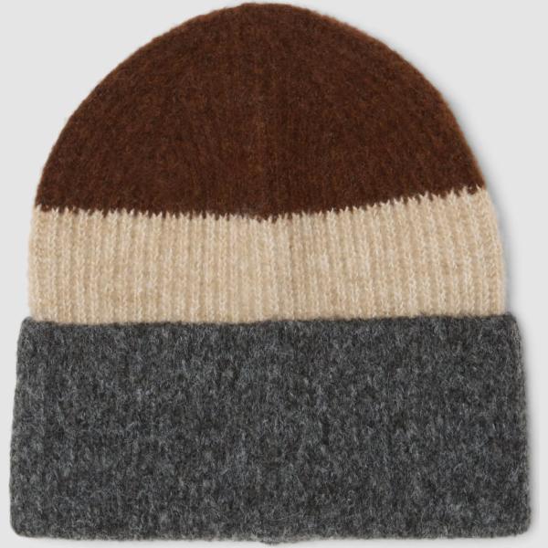 Beanie mujer light gray lana Ovs