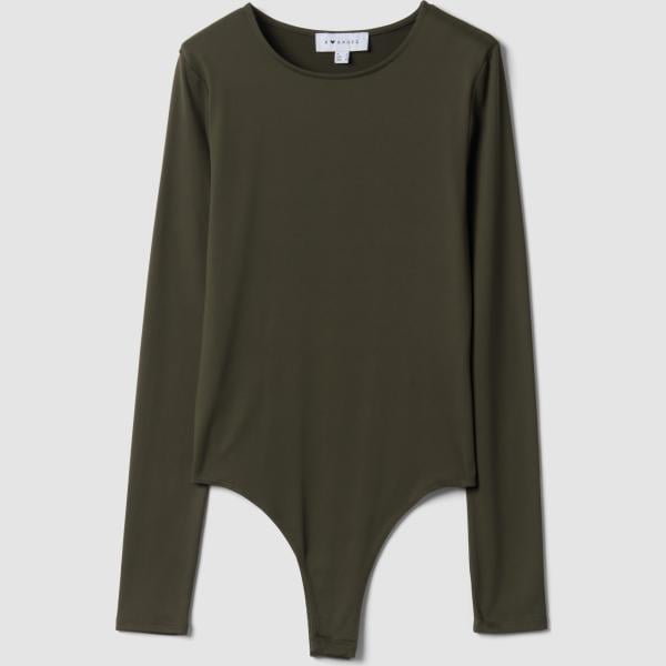 Cuerpo mujer verde oliva de manga larga B.angel