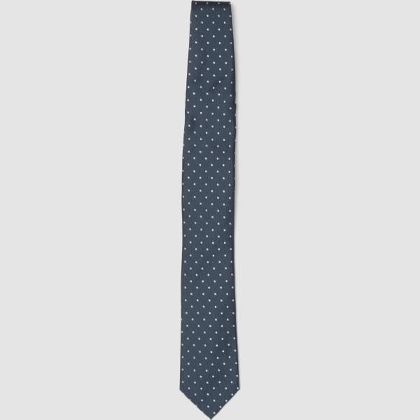 Corbata hombre light gray de lunares conjunto Ovs