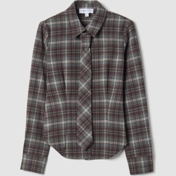 camisas B.angel gris de cuadros