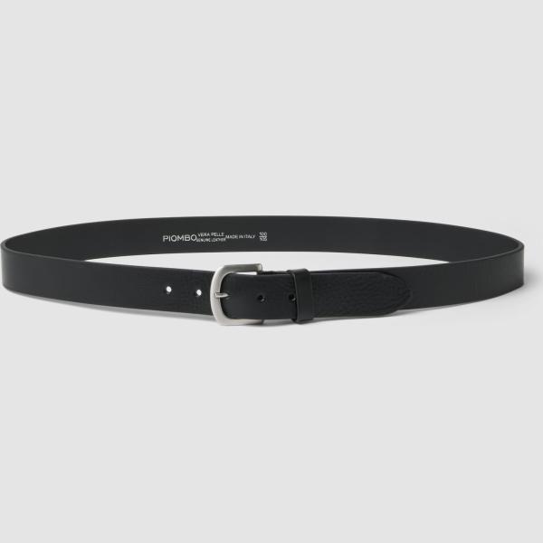 Cinturón hombre light gray con hebilla piel Piombo