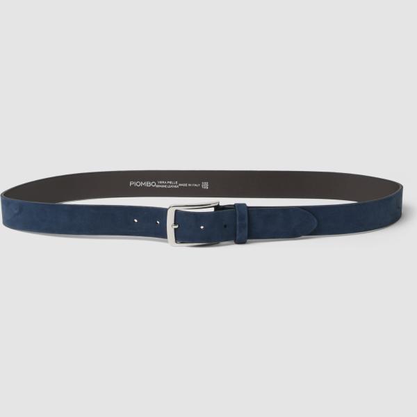 Cinturón hombre light gray con hebilla piel Piombo Contemporary