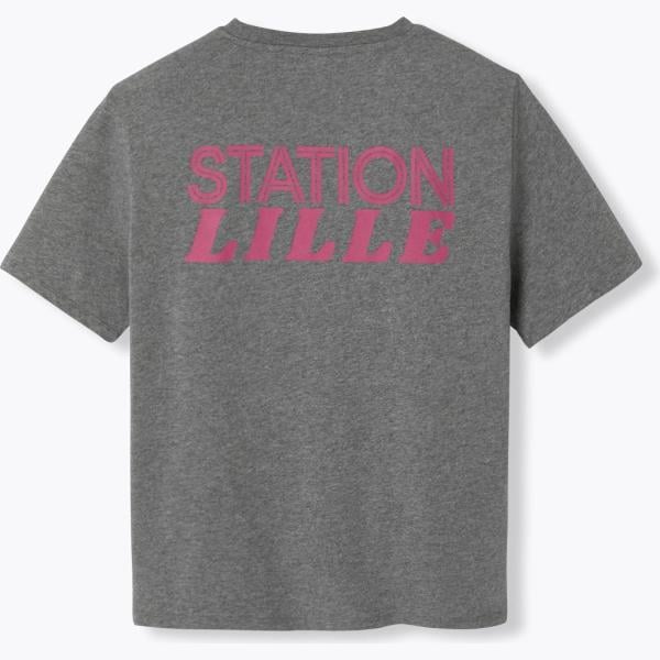 T-shirt femme gris clair col rond à manches longues Promod