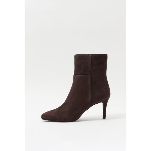 Bottes femme blanc neige à talon aiguille à fermeture éclair Promod